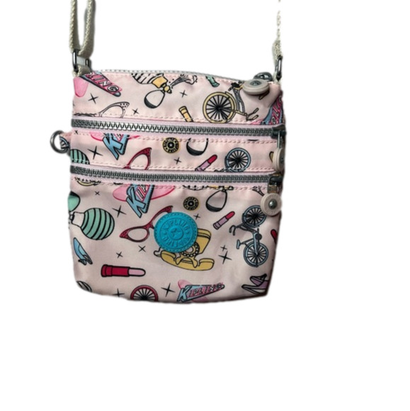 Kipling Handbags - Kipling Alvar Extra Small Crossbody Mini Bag Pink Print